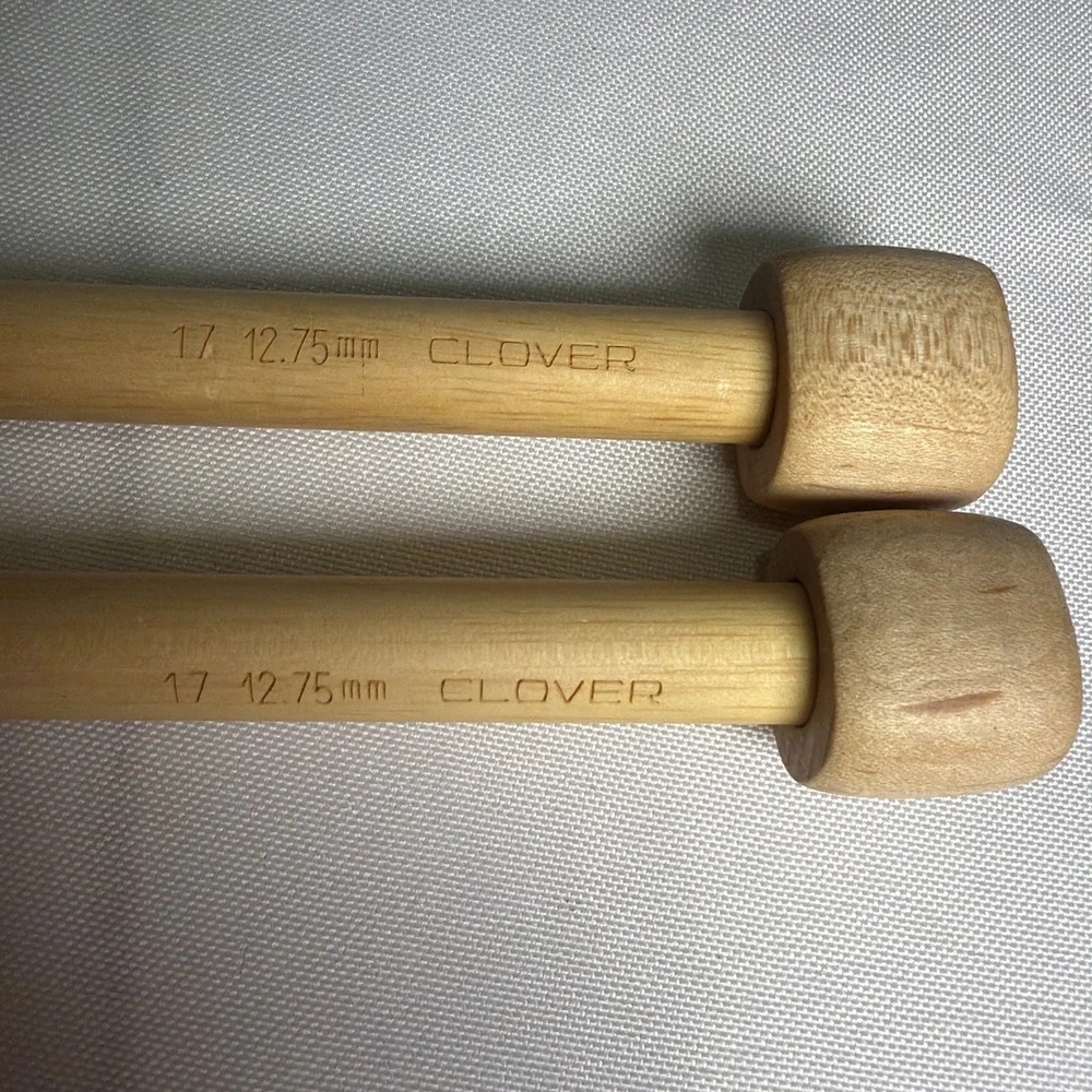 LOT of CLOVER TAKUMI BAMBOO Knitting Needles Sizes 8, 17 (12.75mm), 11 (8mm) Etc